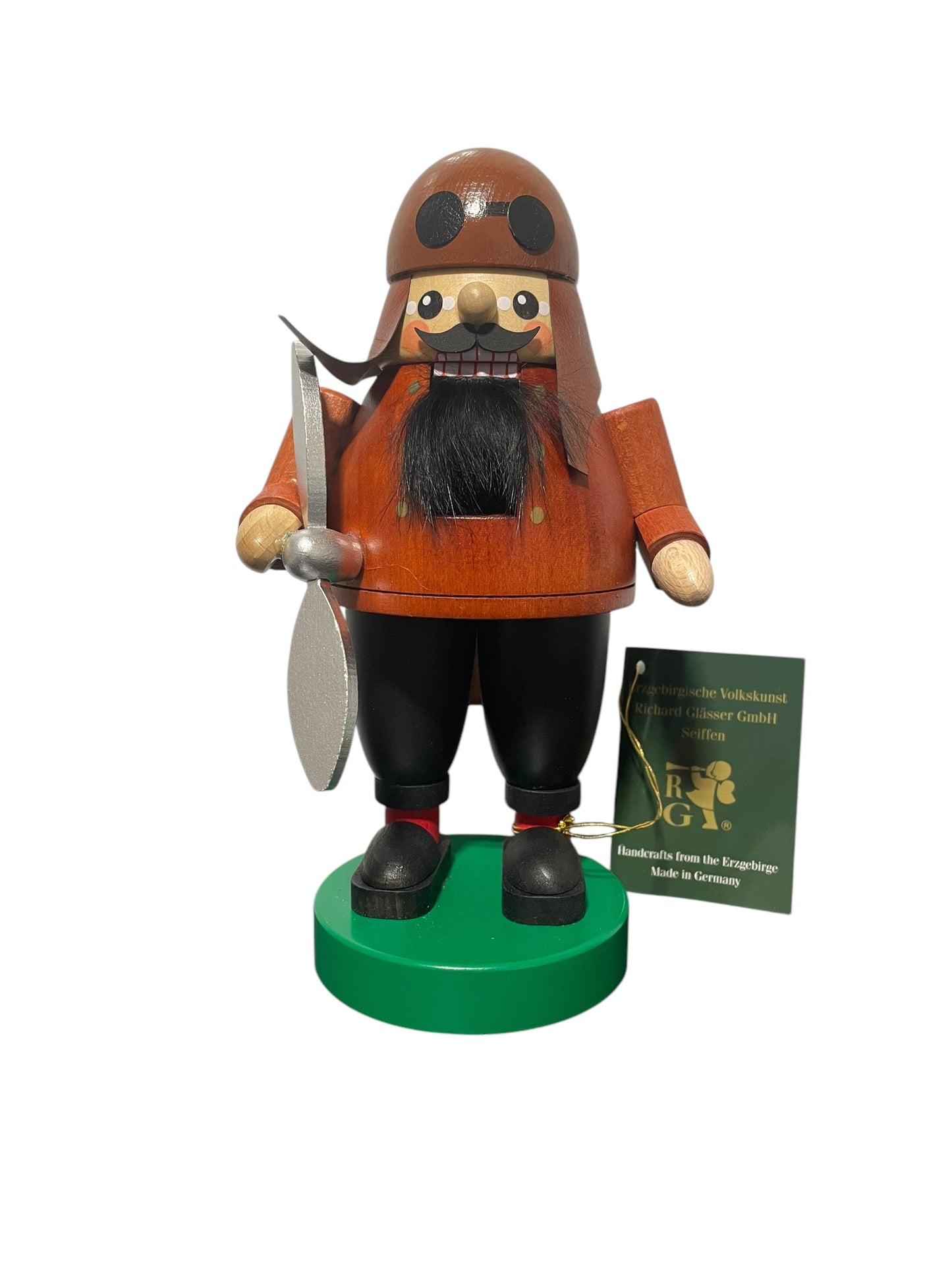 Richard Glasser Nutcracker Erzgebirgische Volkskunst - Aviator / Pilot