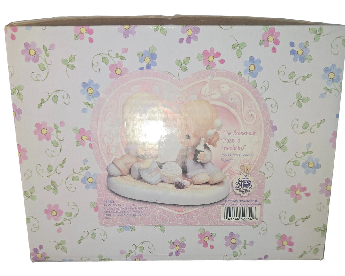 The Sweetest Treat Is Friendship- Precious Moment Figurine 110855 2003 Club Exclusive