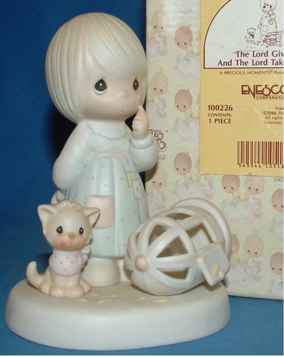 The Lord Giveth , And The Lord Taketh Away - Precious Moment Figurine