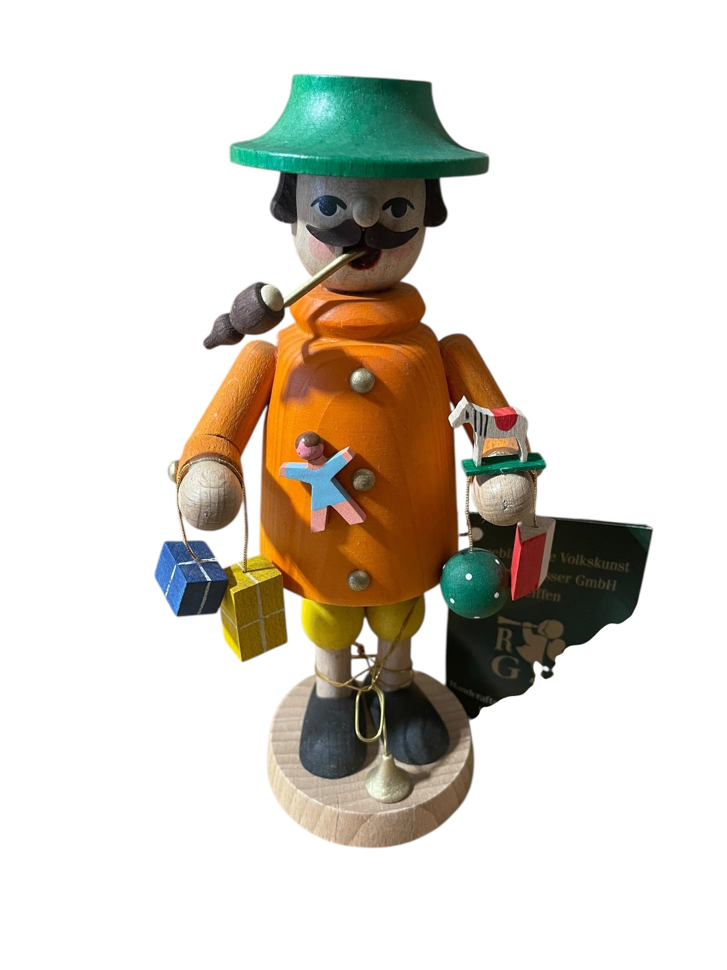Erzgebirgische Volkskunst - Toymaker 7" Mini Incense Smoker