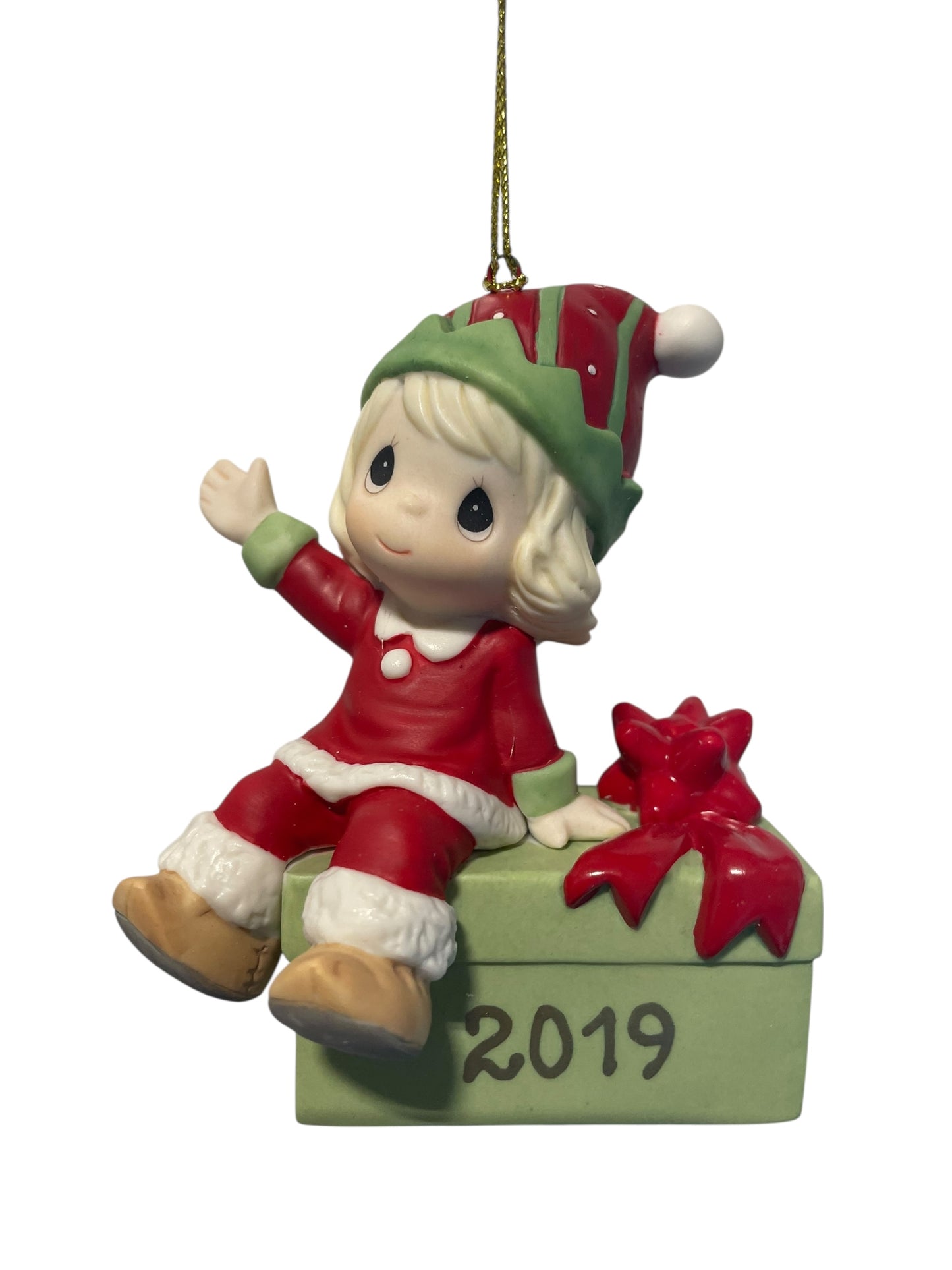Santa's Little Helper - 2019 Dated Annual Precious Moments Ornament