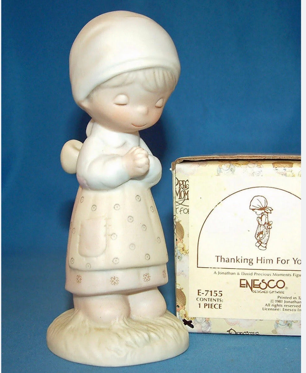 Thanking Him For You - Precious Moment Figurine