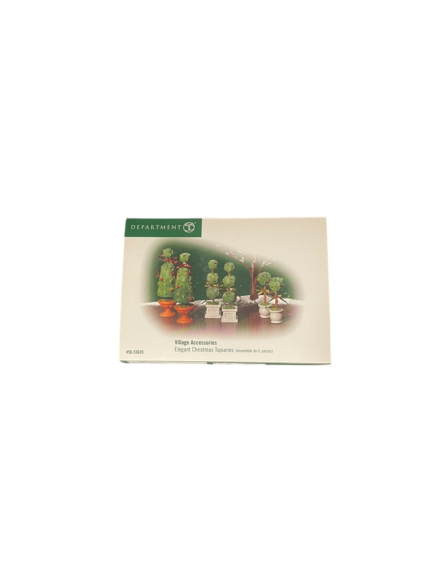 Department 56 - Village Accessories - Elegant Christmas Topiaries