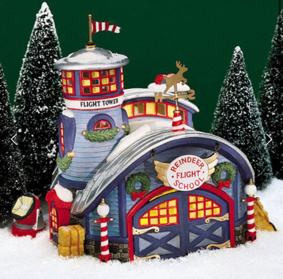 Department 56 - North Pole Village - Reindeer Flight School