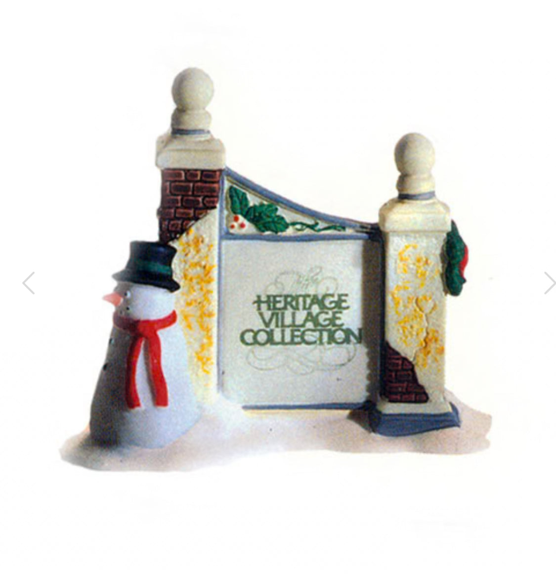 Department 56 - Dickens Village - Village Sign with Snowman