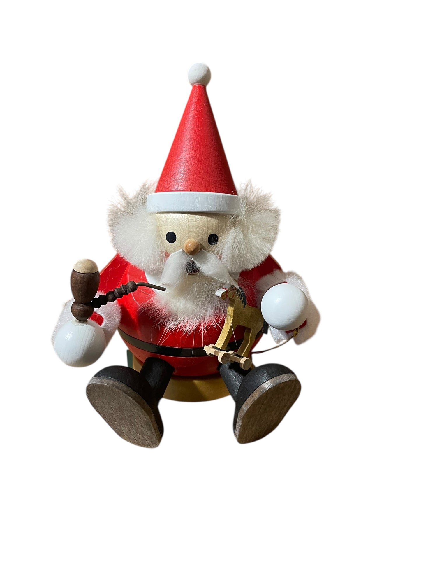 Richard Glasser 6" Erzgebirgische Volkskunst - Santa Sitting Incense Smoker