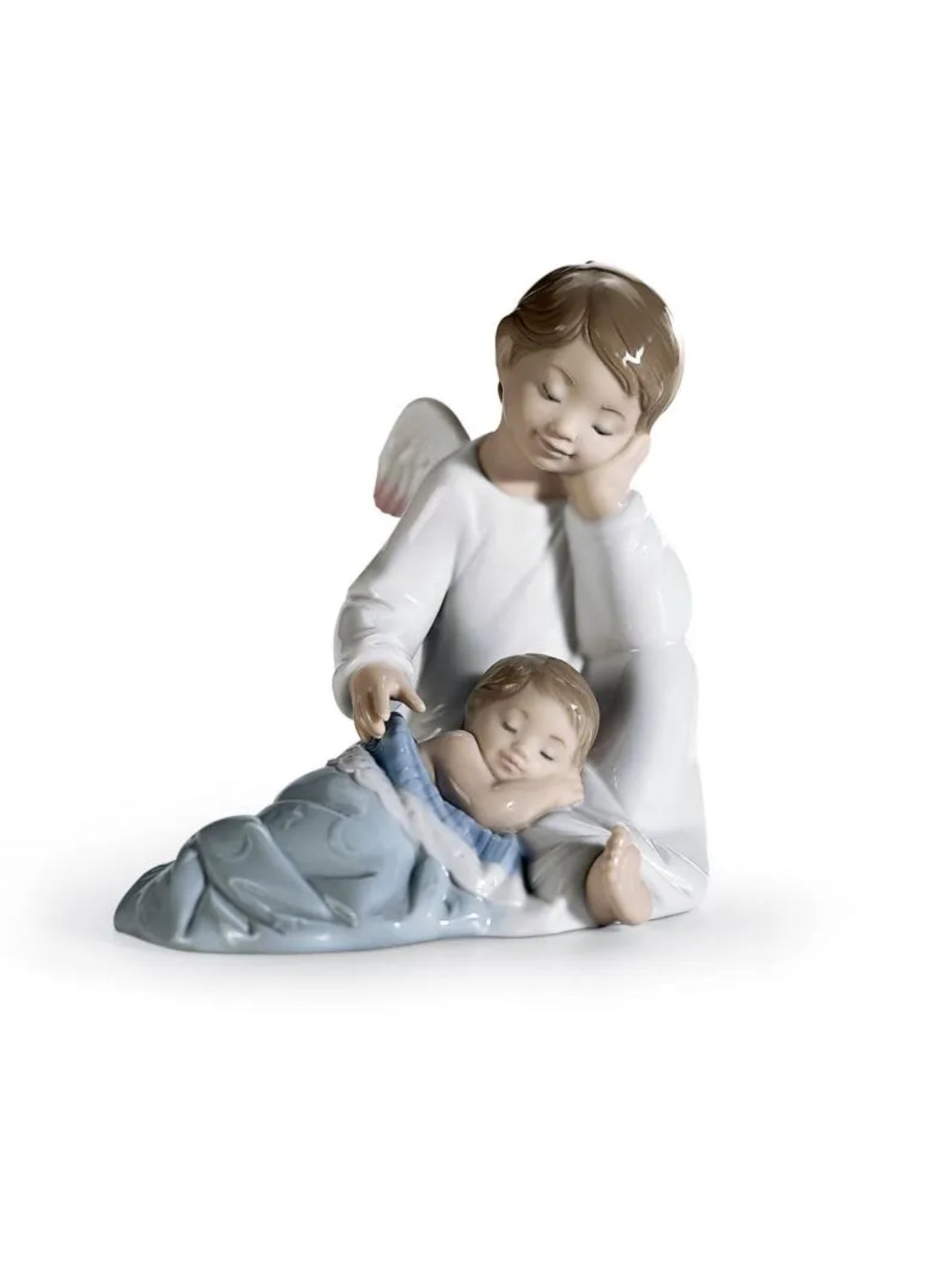 Lladro - My Guardian Angel (Blue) - Porcelain Figurine 010.06961