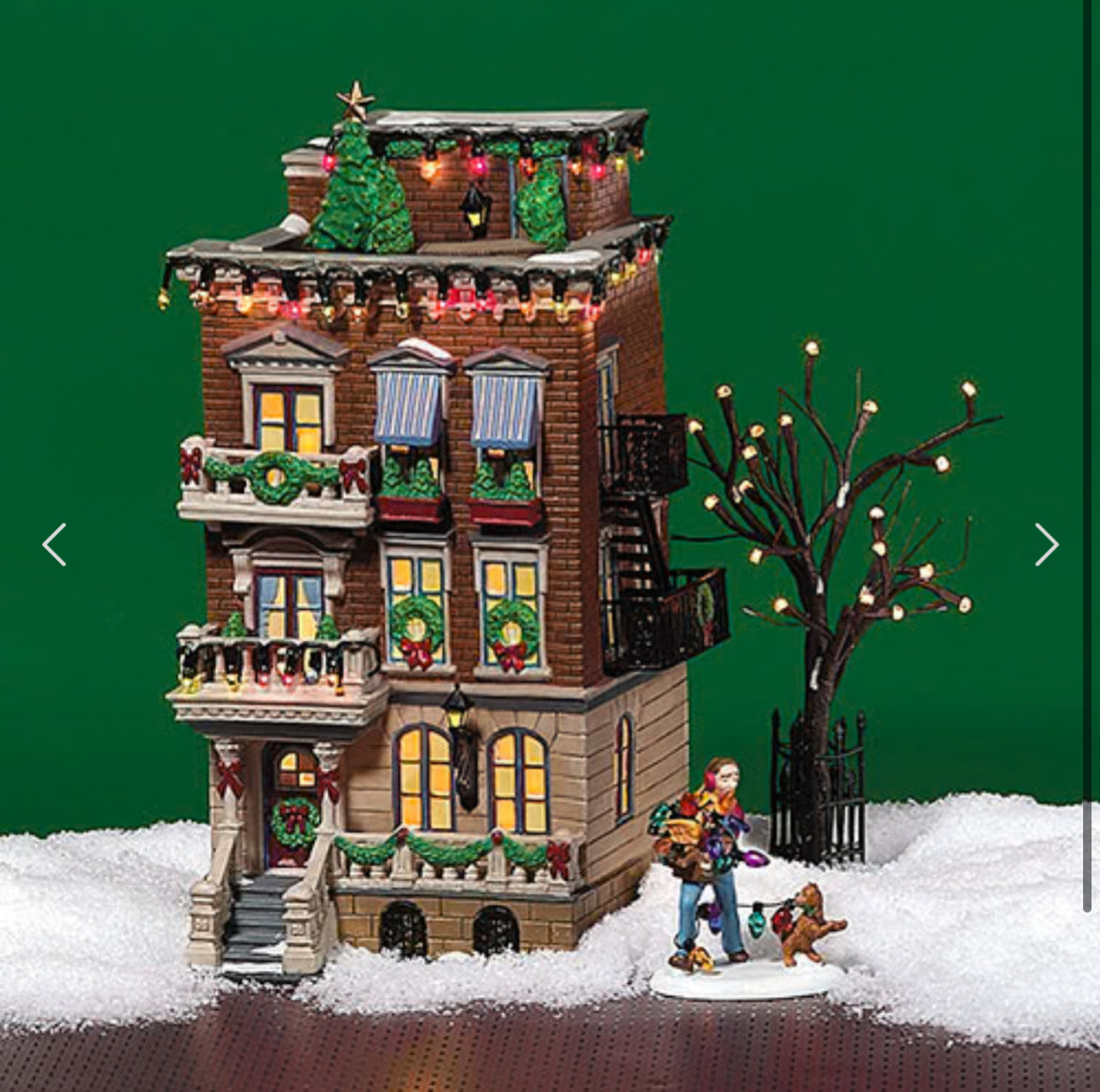 Department 56 - Christmas In The City - Parkside Holiday Brownstone