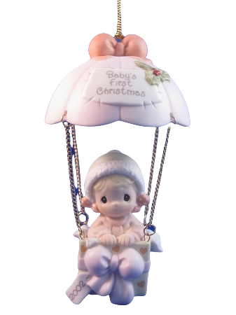 Baby's First Christmas 2002 (Girl) - Precious Moment Ornament