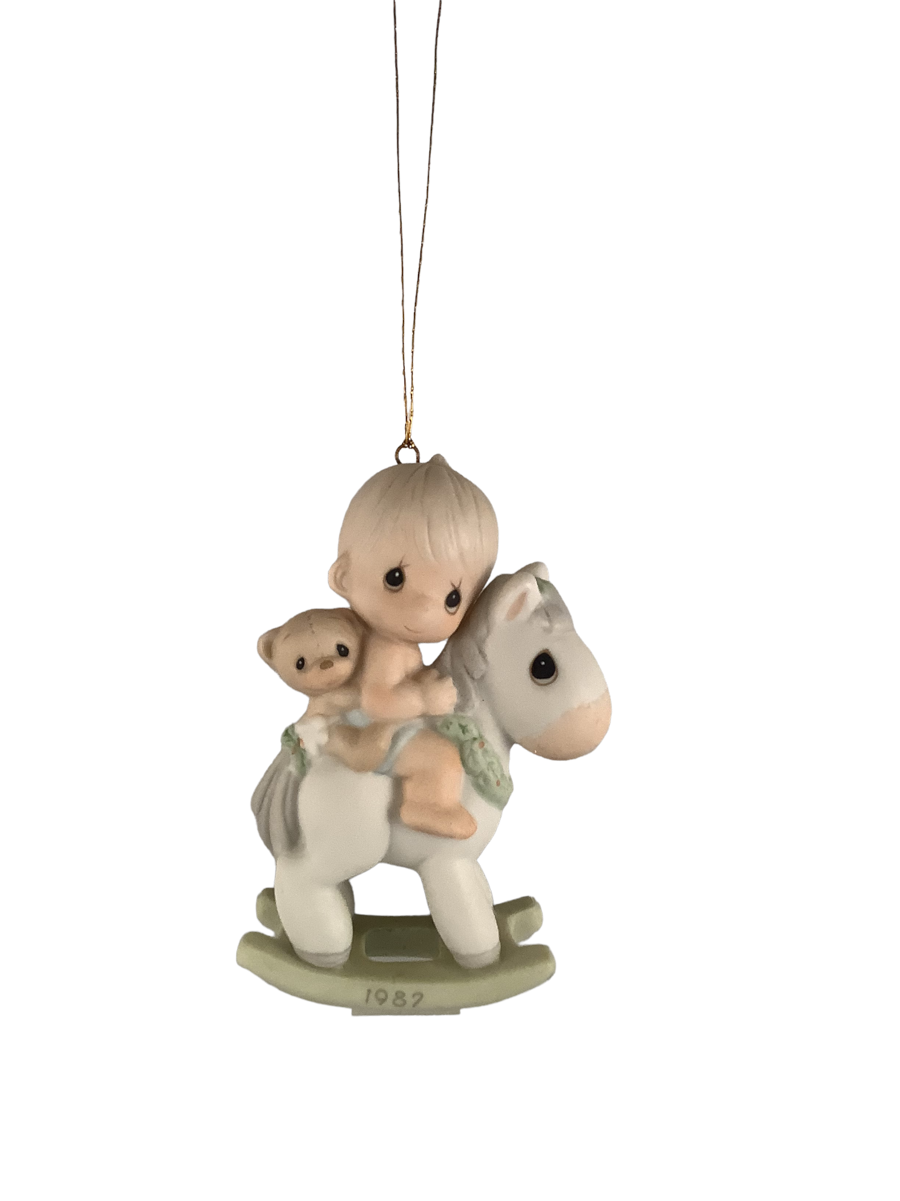 Baby's First Christmas 1987 (Boy) - Precious Moment Ornament