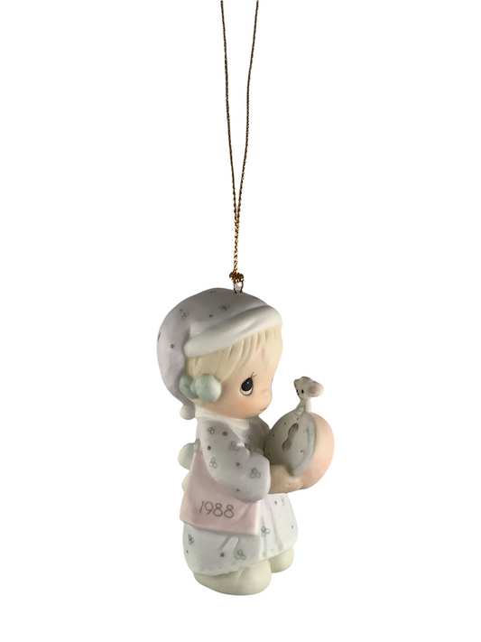 Time To Wish You A Merry Christmas - 1988 Precious Moment Ornament