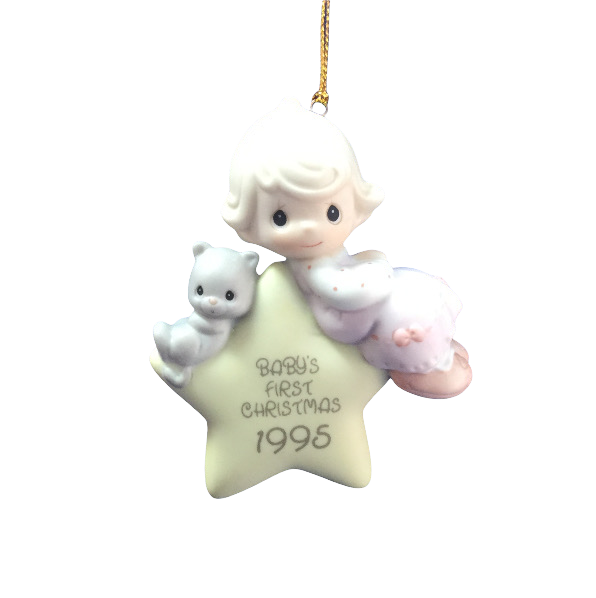 Baby's First Christmas 1995 (Girl) - Precious Moments Ornament