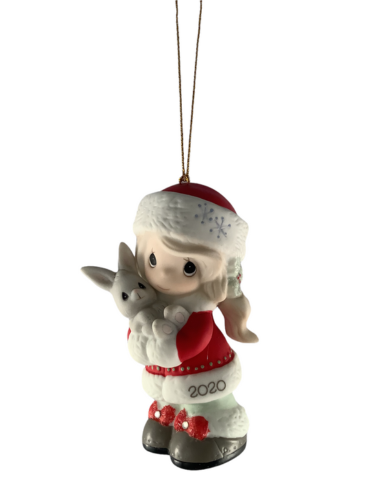 Every Bunny Loves A Christmas Hug - 2020 Dated Annual Precious Moment Ornament