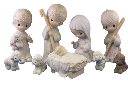 Come Let Us Adore Him (1st Ed. Nativity) - Precious Moment Figurines