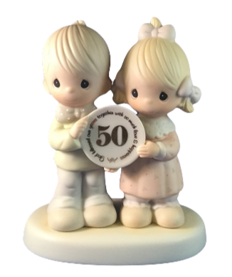God Blessed Our Years Together With So Much Love And Happiness (50th) - Precious Moment Figurine