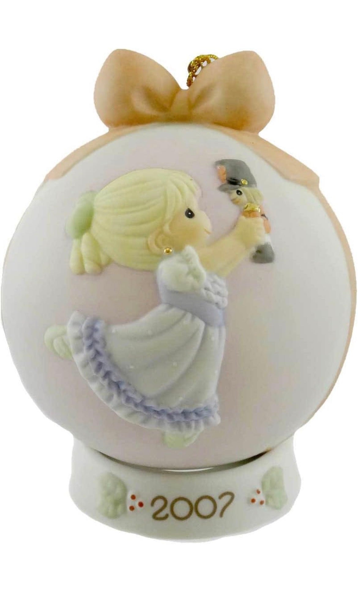 Dancing For Joy On Christmas Morning - 2007 Dated Annual Precious Moments Ball Ornament