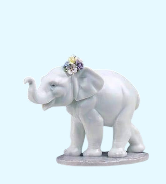 Lladro - Lucky Strolling (Elephant) Porcelain Figurine