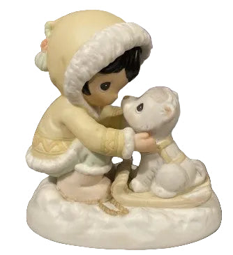 I'm So Glad You Sled Into My Life - Precious Moment Figurine 101731 2002 Club Exclusive