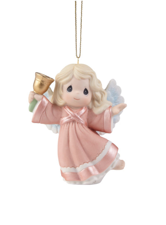 Ringing In Holiday Cheer - Annual Angel Precious Moments Ornament 221045