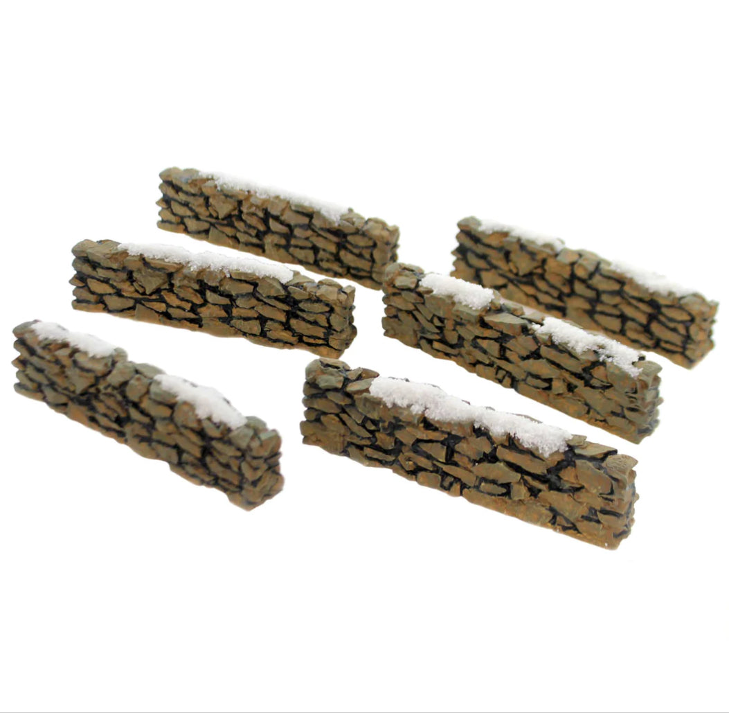 Department 56 - Village Accessories - Village Stone Wall - Set Of Twelve  1.25 Inch, Resin