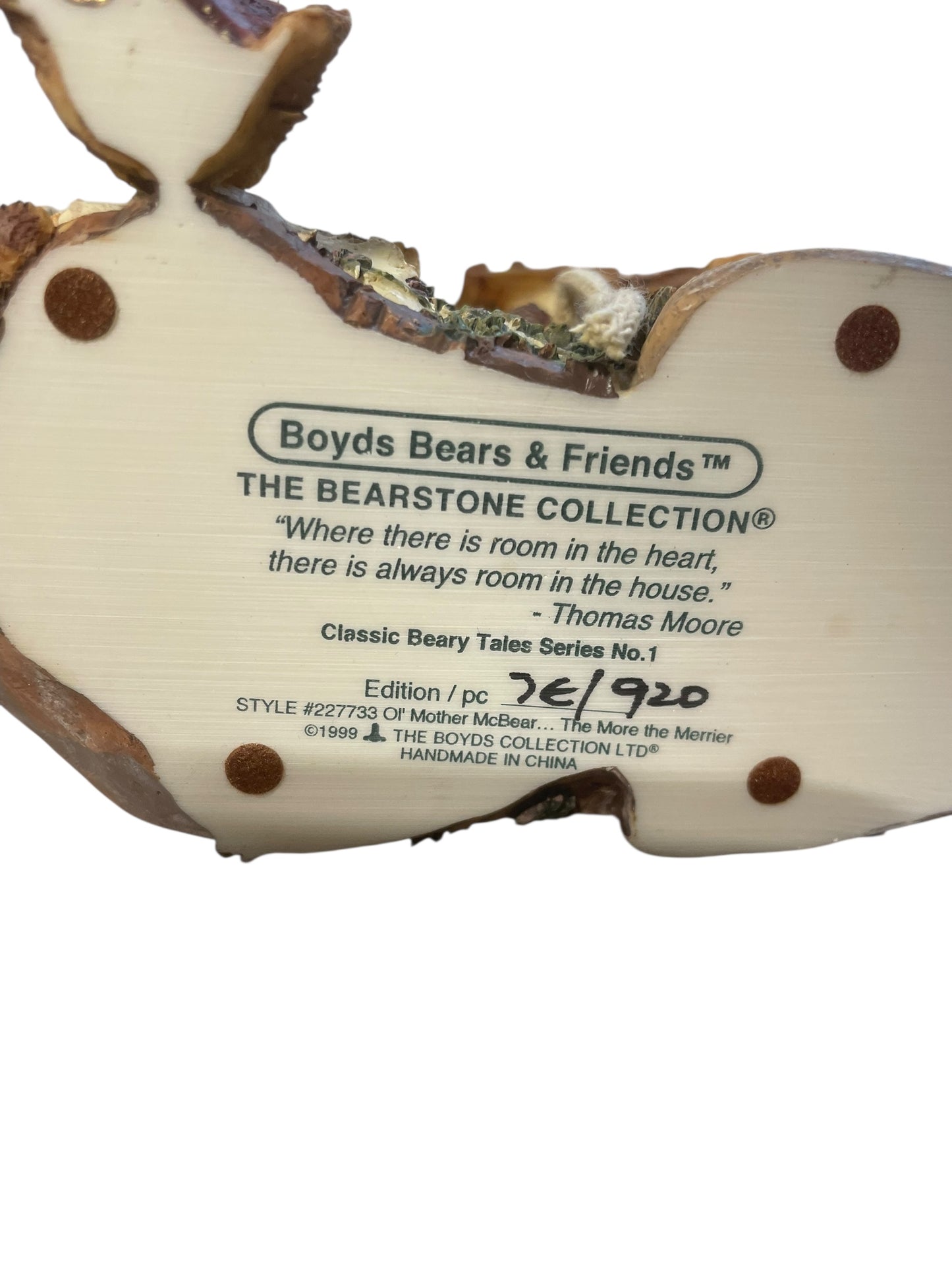 Boyd's Bears Bearstone - Ol' Mother Mcbear...The More The Merrier