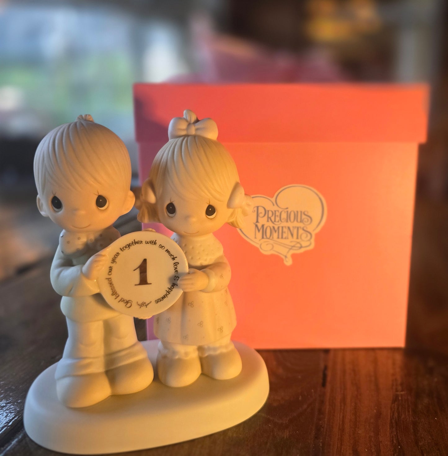 God Blessed Our Year Together With So Much Love And Happiness - Precious Moment Figurine