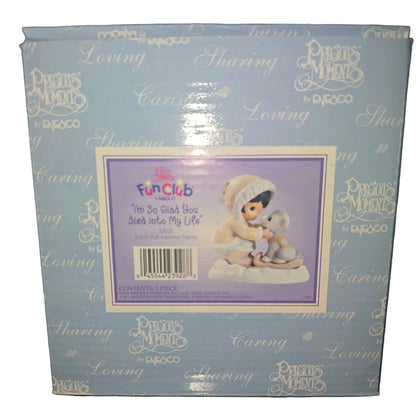 I'm So Glad You Sled Into My Life - Precious Moment Figurine 101731 2002 Club Exclusive