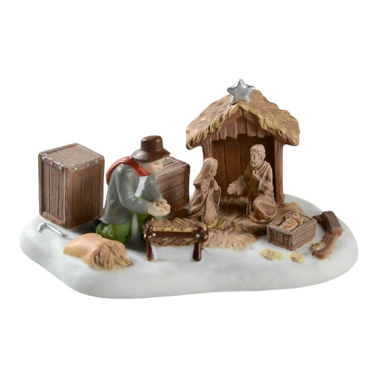 Department 56 - New England Village - Setting Up The Nativity