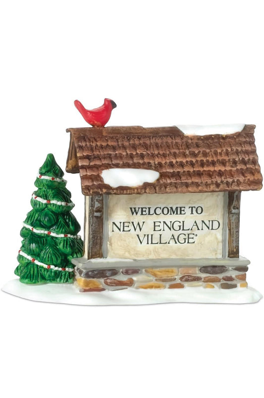 Department 56 - New England Village - Welcome To New England Village Sign