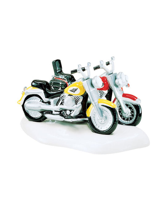Department 56 - Snow Village - Harley-Davidson "Fat Boy & Softail"