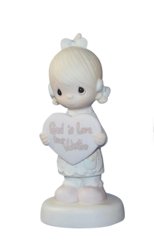 God Is Love, Dear Valentine (Girl) - Precious Moment Figurine