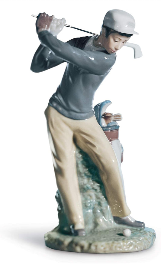 Lladro - Golfer Porcelain Figurine