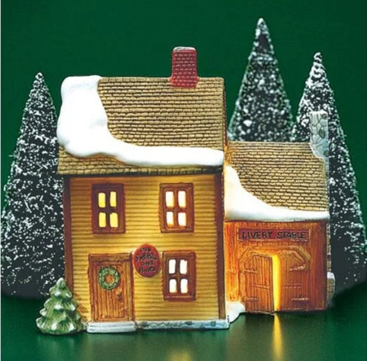Department 56 - New England Village - Livery Stable & Boot Shop