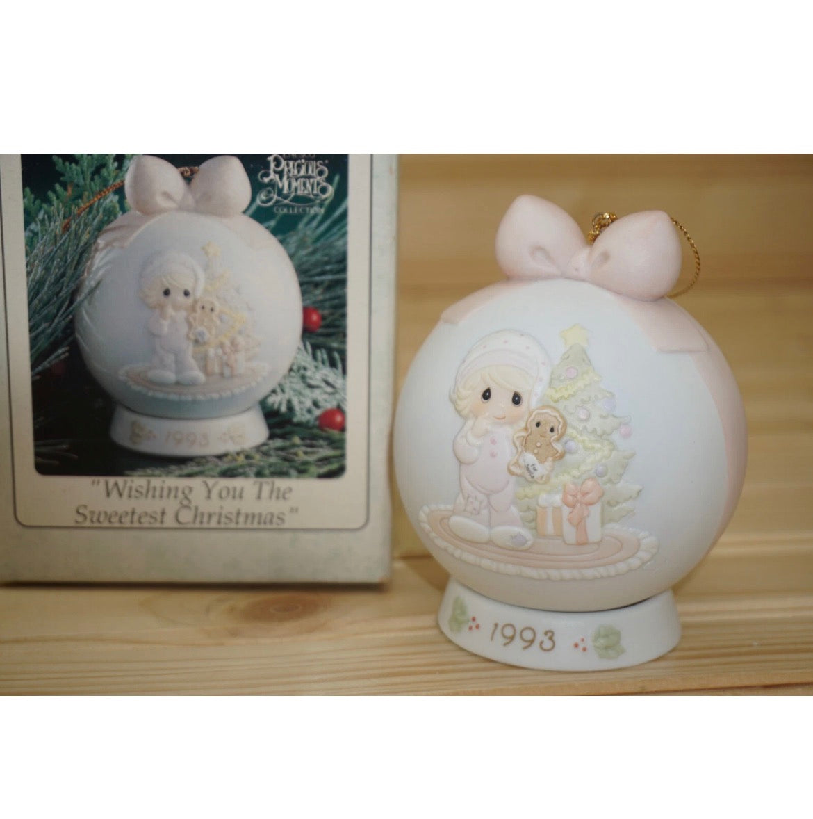 Wishing You The Sweetest Christmas - 1993 Precious Moment Ornament