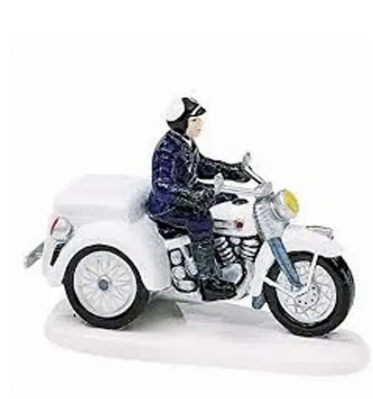 Department 56 -  Snow Village - Patrolling The Road (Harley Davidson)