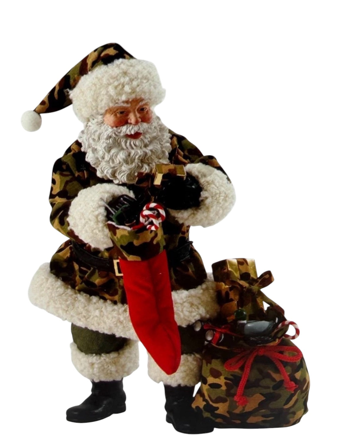 Department 56 - Possible Dreams Clothtique - Hunting For The Perfect Gift (Camo Santa)