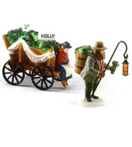 Department 56 - Dickens Village - Chelsea Market Mistletoe Monger & Cart