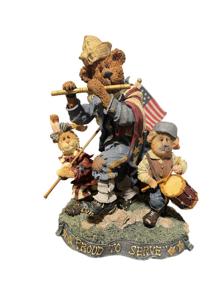 Boyd's Bears Bearstone - Sam, Libby, and Ellis...Fife and Drum - Limited Edition