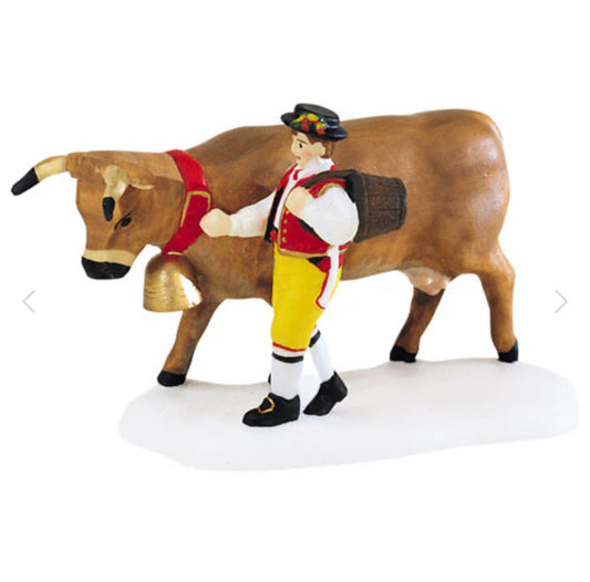 Department 56 - Alpine Village - Leading The Bavarian Cow