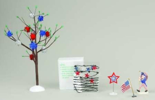 Department 56 - Village Accessories - 4th of July Decorating Set