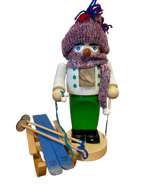 Steinbach - Chubby Nutcracker - Winter Skier with Sled