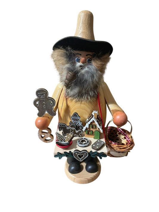10" Nutcracker Echt Erzgebirge- Rauchmann Pfefferkuchenhandler (Gingerbread Vendor)