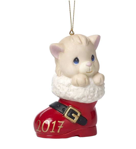 Have A Pawsitively Soleful Christmas (Cat) - 2017 Dated Annual Precious Moment Ornament 171007