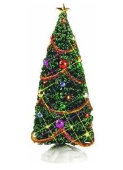 Lemax 9” Decorated Lighted Yule Tree