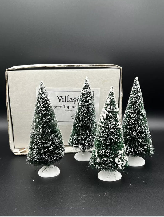 Department 56 - Village Accessories - Frosted Topiary Trees