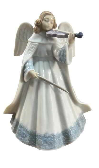 Lladro - Angel with Violin - Porcelain Tree Topper Figurine 6126 (Rare)