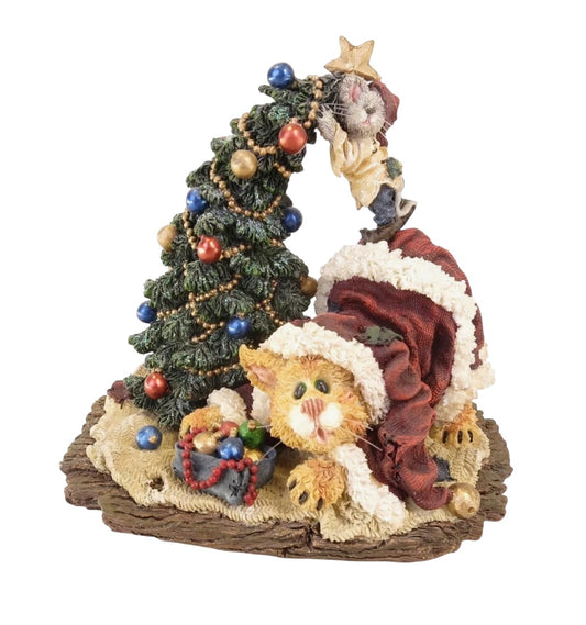 Boyd's Bears Purrstone - Mrs. Claws w Topper...Hang in There