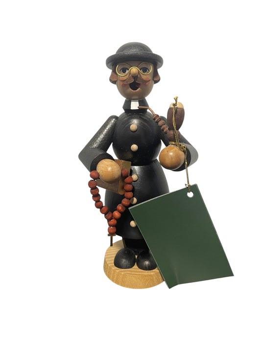 Erzgebirgische Volkskunst - Priest 7" Mini Incense Smoker