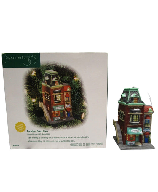 Department 56 - Christmas In The City - Dorothy's Dress Shop Ornament