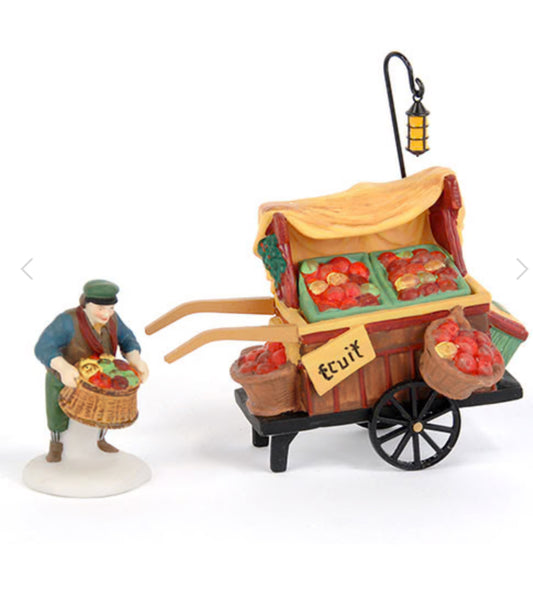 Department 56 - Heritage Village - Chelsea Market Fruit Monger & Cart